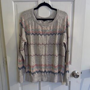 Torrid Pastel Chevron Crew Neck Sweater